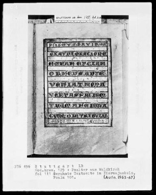 Psalter aus Waldkirch bei Freiburg — ---, Folio 111 rectoTextblatt