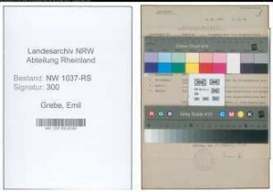 Entnazifizierung Emil Grebe , geb. 30.10.1901 (Lehrer)