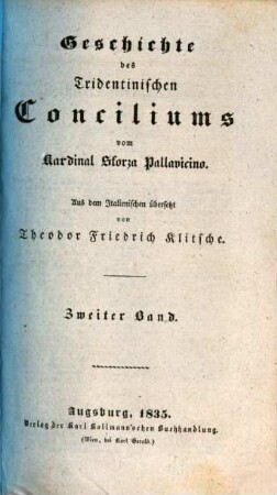 Geschichte des Tridentinischen Conciliums. 2