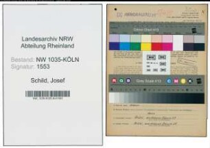 Entnazifizierung Josef Schild , geb. 08.07.1889 (Pressmeister)