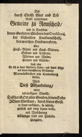 III-XIII, Zuschrift.