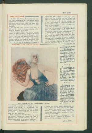 Estrelas francesas : Mlle. Edmonde Guy, dos "Ambassadeurs", de Paris