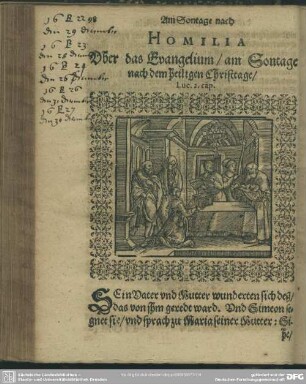 Homilia Uber das Evangelium, am Sontage nach dem heiligen Christtage, Luc. 2. cap.