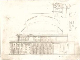 Hildebrand, Adolf von; Wien (Österreich); Theaterbau für Wien - Ansicht, Details