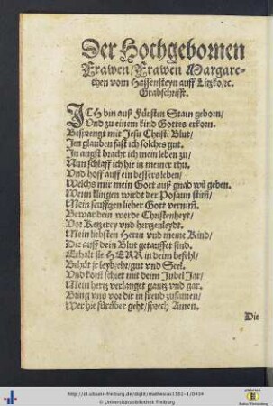 Grabschrift.