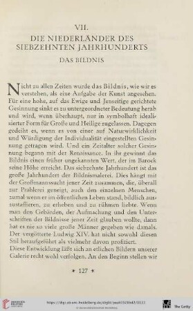 VII. Die Niederländer des siebzehnten Jahrhunderts: Das Bildnis