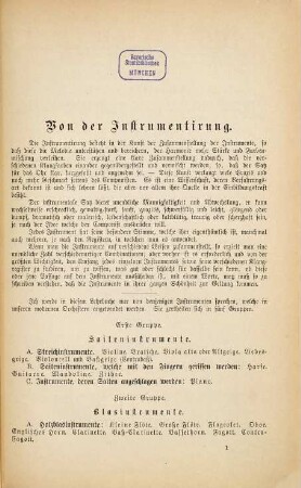 Populäre Instrumentationslehre : mit genauer Beschreibung der Eigenthümlichkeiten jeden Instrumentes