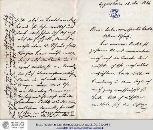 Brief vom 13.05.1886