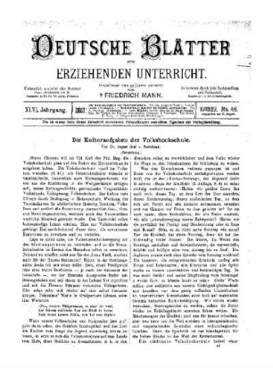 Die Kulturaufgaben der Volkshochschule : (Fortsetzung)