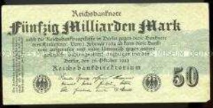 Reichsbanknote 50 Milliarden Mark