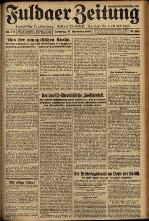 Ausgabe vom Dienstag, den 28. November 1933.