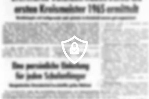 Stormarns Schützen haben schon die ersten Kreismeister 1965 ermittelt