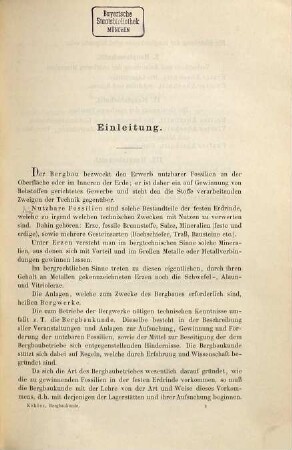Lehrbuch der Bergbaukunde von G. Köhler : mit 823 Holzschnitten und 6 lith. Tafeln