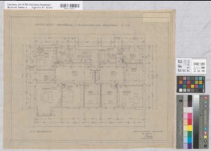 Arnsberg, Amtsgericht, Altbau, Wiederaufbau des Südflügels, Grundriss 2. und 3. Obergeschoss