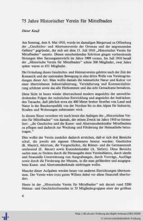 Nachrufe, Glückwünsche, Jahres- und Fachgruppenberichte