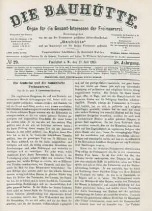 No. 29. Frankfurt a. M., den 17. Juli 1915. 58. Jahrgang.