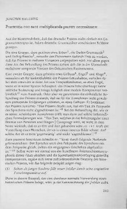 Praesentia non sunt multiplicanda praeter necessitatem