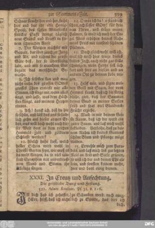XXXI. In Creutz und Anfechtung.