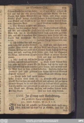 XXXI. In Creutz und Anfechtung.