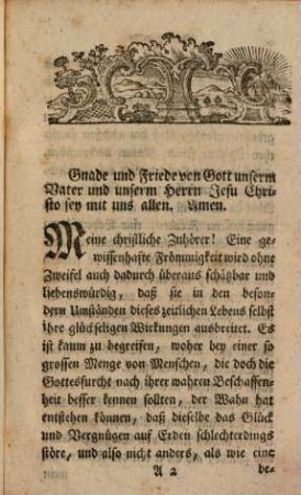 Predigt über das Glück des häuslichen Lebens