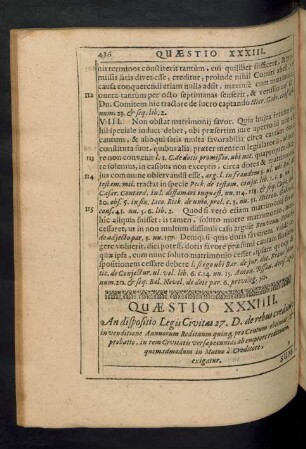 Quaestio XXXIIII. An dispositio Legis Civitas 27. D. de rebus creditis in venditione ...