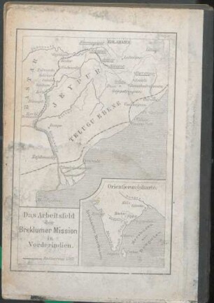 Das Arbeitsfeld der Breklumer Mission in Vorderindien. (Bastarreise 1882)