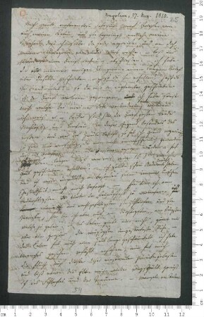 Brief von Adelbert von Chamisso an Friedrich de La Motte- Fouqué