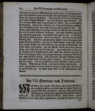 Am VII. Sonntage nach Trinitatis. - Am IX. Sonntage nach Trinitatis.