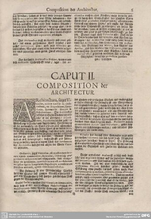 Caput II. Composition Architectur.