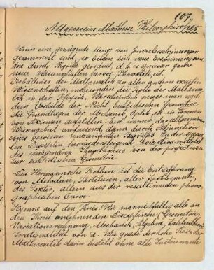 Allgemein Mathem. Philosophisches
