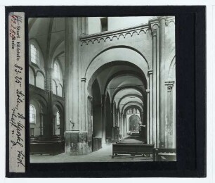 Köln, St. Aposteln : Innenansicht W-QH u. S-Seitenschiff nach O