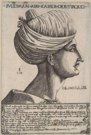 Bildnis Süleyman I. (der Prächtige), Sultan des Osmanischen Reiches