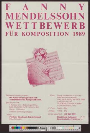 Fanny Mendelssohn Wettbewerb : Für Komposition 1989