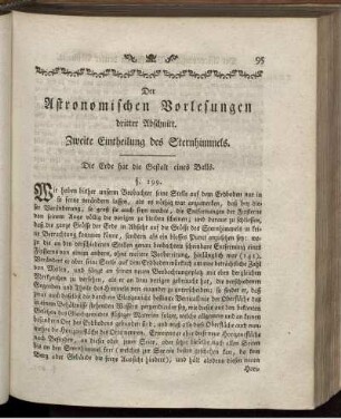 Dritter Abschnitt. Zweite Eintheilung des Sternhimmels
