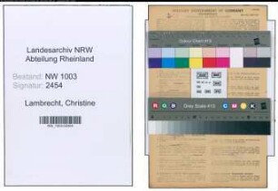 Entnazifizierung Christine Lambrecht , geb. 16.11.1904 ()