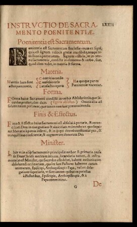Instructio De Sacramento Poenitentiae.
