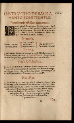 Instructio De Sacramento Poenitentiae.