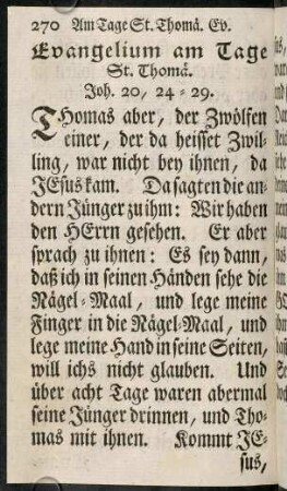 270-283, Evangel. am Tage St. Thomae. - Evangel. am Tage Johannis des Evangelisten.
