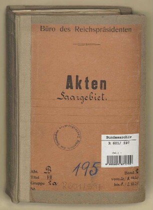 Besetzung und Rückgliederung des Saargebietes.- Beamtenrechtliche und finanzielle Folgen: Bd. 2