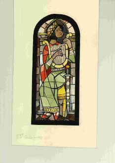 Entwürfe für zwölf Glasfenster in der Evangelischen Kirche in Caldern