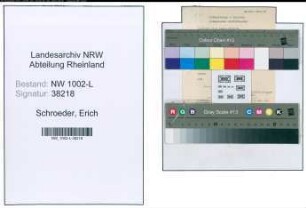 Entnazifizierung Erich Schroeder , geb. 18.10.1886 (Justizinspektor)