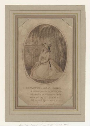 "Charlotte at the Tomb of Werter" Lotte am Grab Werthers