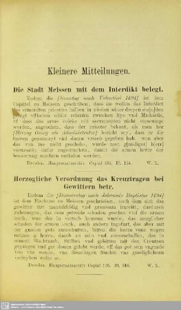 Die Stadt Meissen mit dem Interdikt belegt