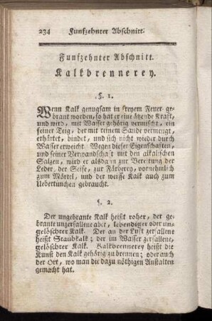 Funfzehnter Abschnitt. Kalkbrennerey.