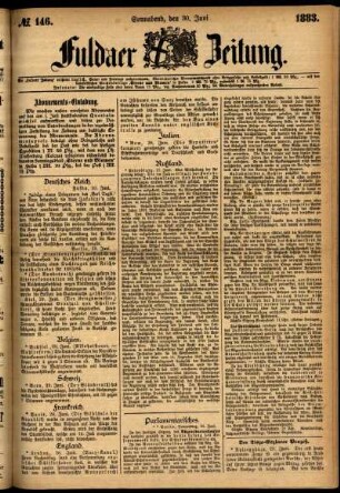 Ausgabe vom Samstag, den 30. Juni 1883.