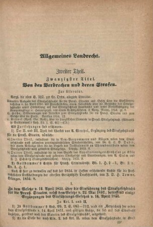 Allgemeines Landrecht. Zweiter Theil.