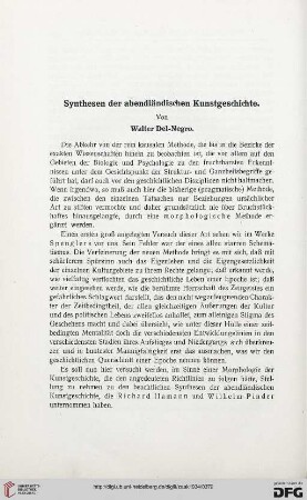 28: Synthesen der abendländischen Kunstgeschichte