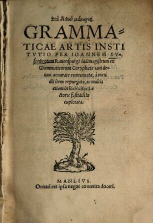 ... Grammaticae Artis Institvtio