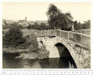 Tauberbrücke bei Hochhausen, im Hintergrund Werbach