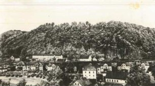 Backofenfelsen : Freital, Blick auf den Backofenfelsen und Hainsberg